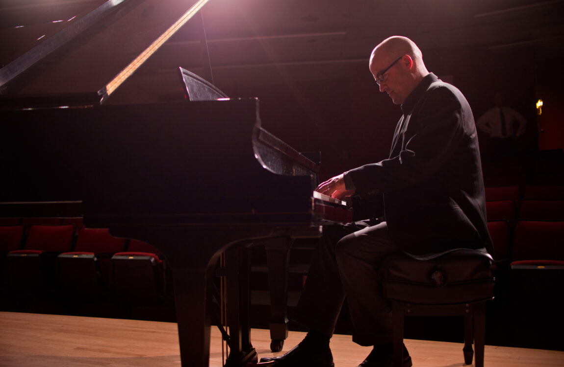 Brian DiBlassio, associate professor of music in the College of Arts and Sciences at UM-Flint, began playing piano at age 9 and has been in the same band since 1999. (Photo courtesy of Brian DiBlassio)