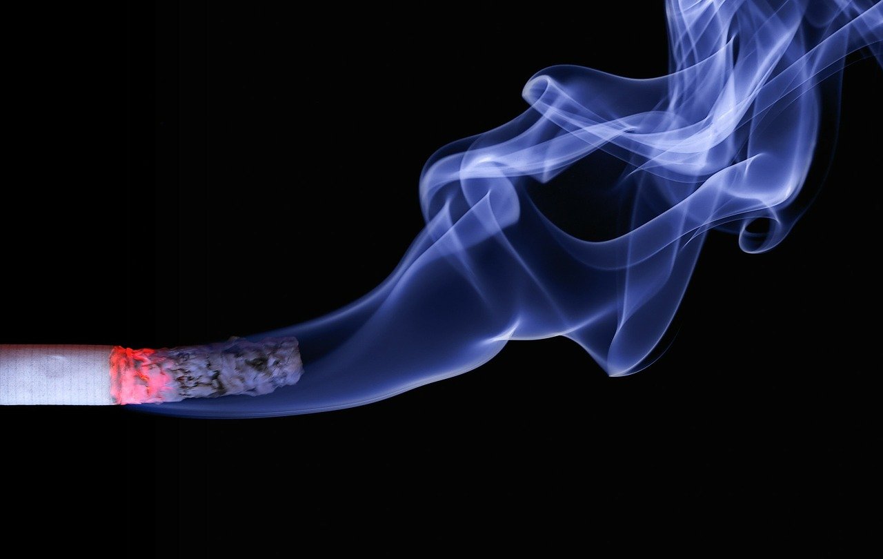Cigarette, Smoke, Burning Cigarette, Smoking, Ash. Image credit: Ralf Kunze, Pixabay
