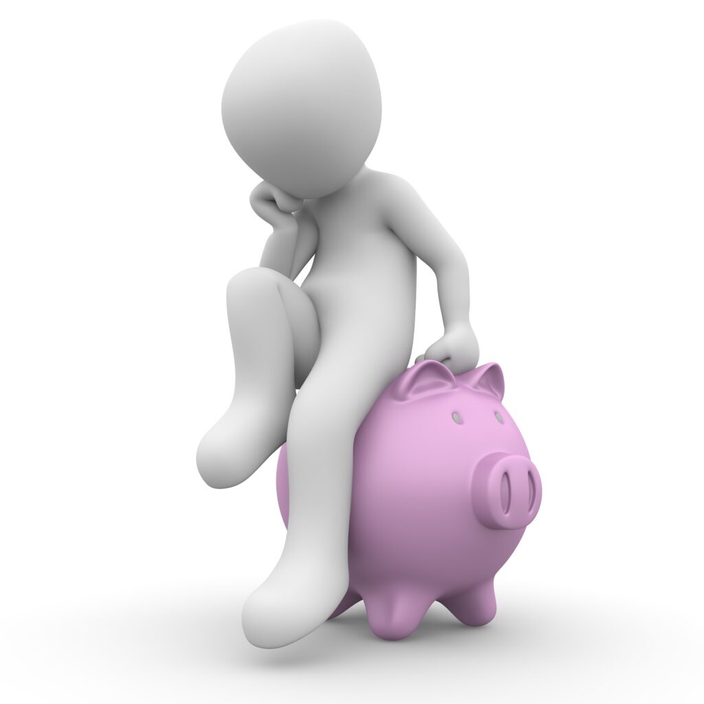 3D rendering of a featureless child sitting on a piggy bank. Image credit: Peggy and Marco Lachmann-Anke, Pixabay