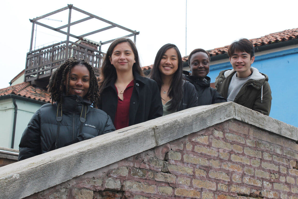 Caroline Nguyen and friends from her study-abroad program during a visit to Venice, Italy.