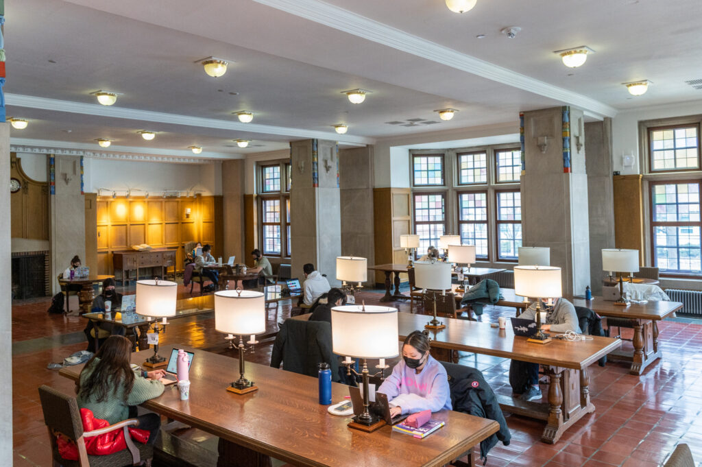 Students return to campus on the first day back to school of Winter Semester in the Michigan Union. Image credit: Roger Hart, Michigan Photography