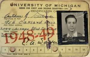 Arthur Zinn's U-M ID
