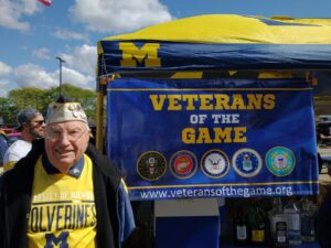 Elfring in September 20221 as Veteran of the Game at Michigan Stadium