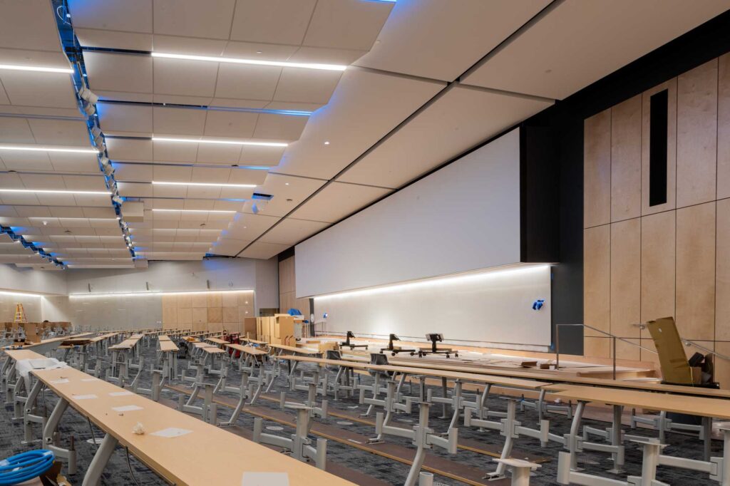 Large lecture room on Central Campus at U-M. Image credit: Daryl Marshke, Michigan Photography