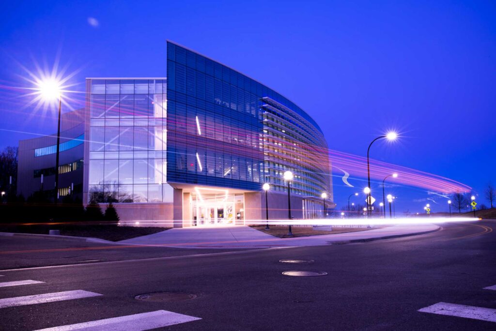 The Ford Motor Company Robotics Building at the University of Michigan in Ann Arbor, MI. Image credit: Robert Coelius, Michigan Engineering