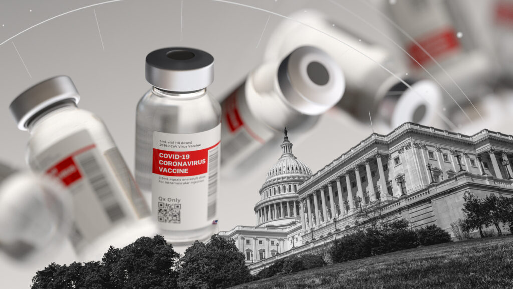 Capitol Hill and COVID-19 vaccine. Image credit: iStock
