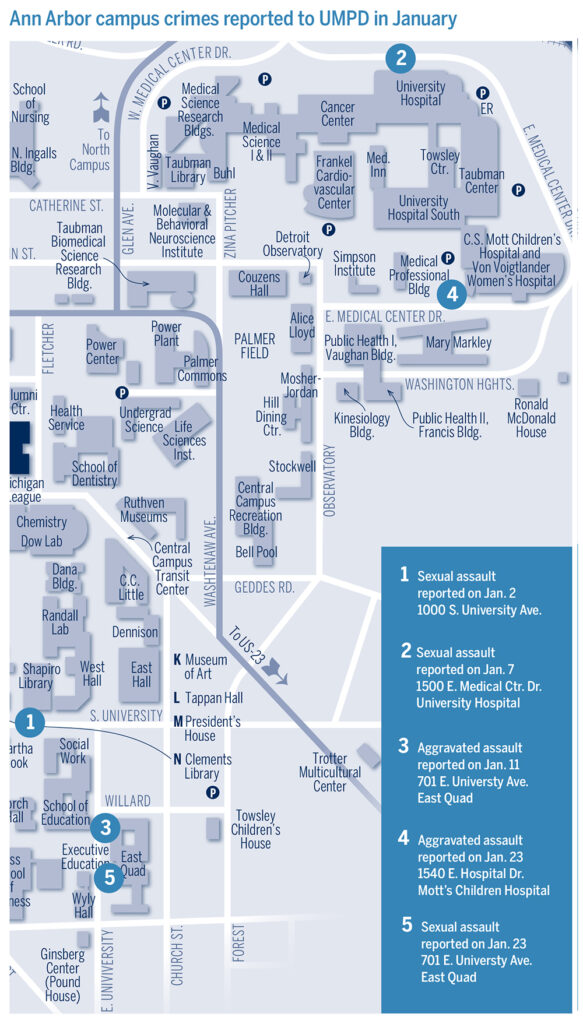 Crime map for January 2022.