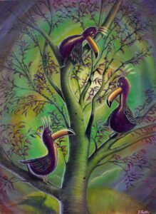 "3 Dodo Birds, Acrylic. Image credit: Darryl Rattew