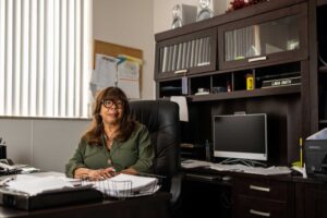 Linda Smith, executive director of U-SNAP-BAC, said she's enjoyed working with Dewar's students – many who went on to big jobs in the city. Image credit: Eric Bronson