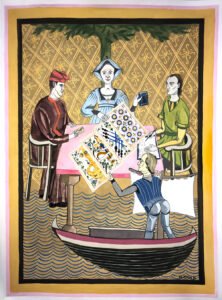Alison Rivett made this painting from an art history dissertation about the history of early tarot cards. (Photo courtesy of Alison Rivett)