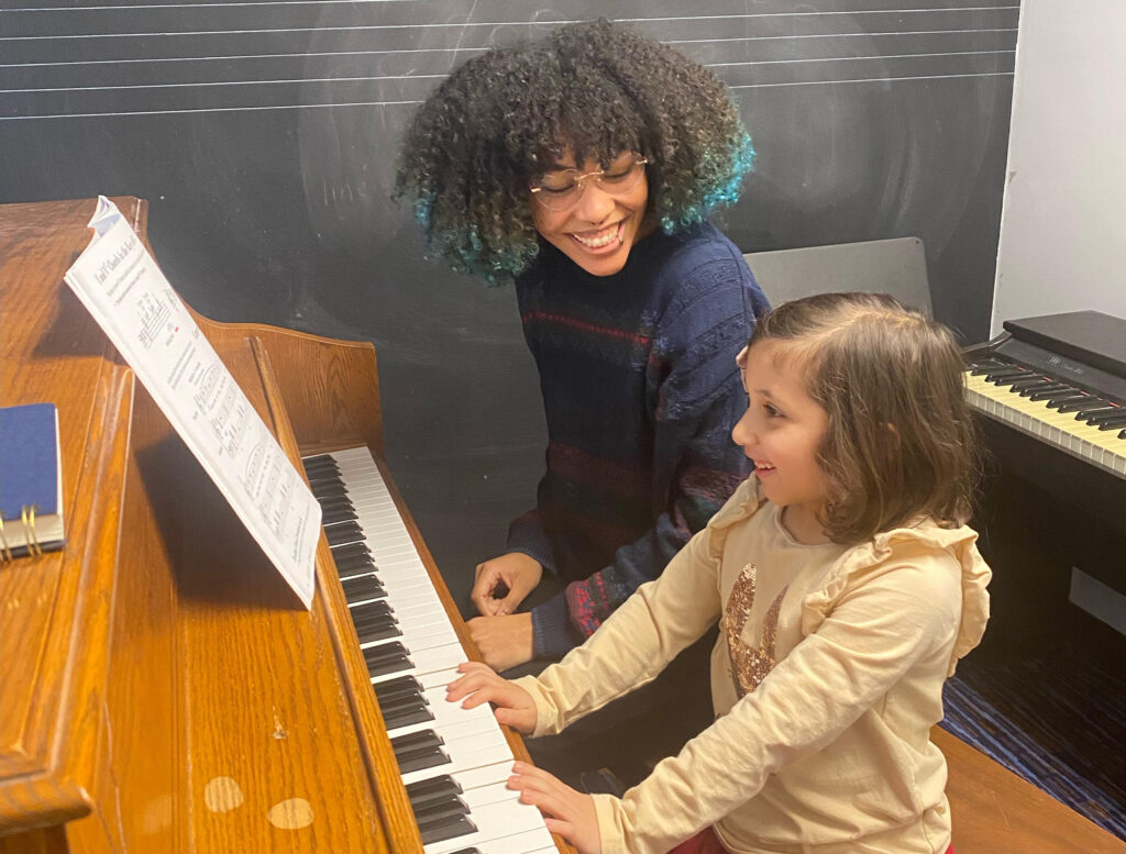 Chelcey Daniels’ passion for music and creative teaching methods have helped students at the Dearborn School of Music, where she hopes to teach after graduation. (Photo courtesy of Chelcey Daniels)