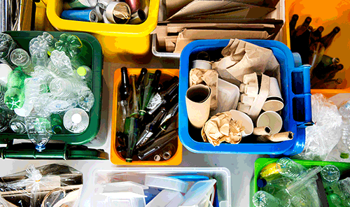 Example of waste sorting at home. Image credit: clainpedia.com