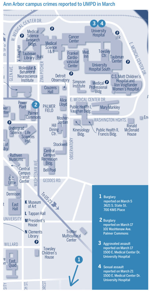 Crime map for March 2022.