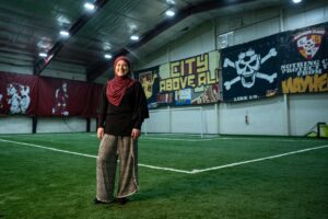 Amanda Jaczkowski, Hamtramck council member, who has been a longtime season ticket holder with family members. Image credit: Eric Bronson, Michigan Photography