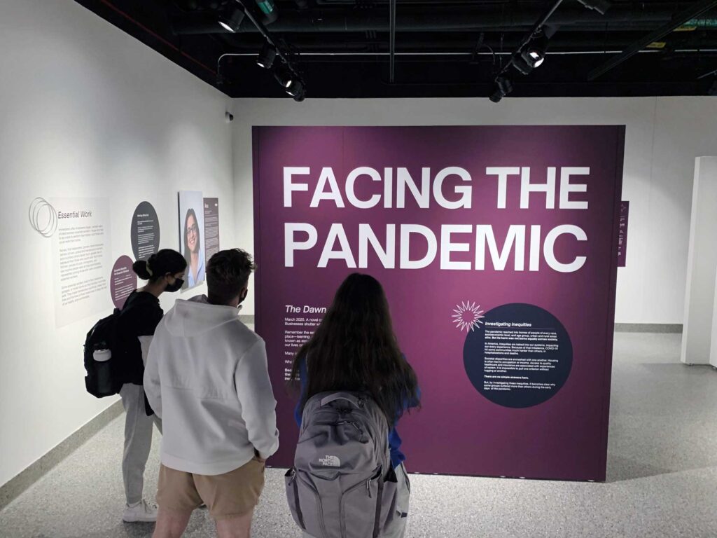 “Facing the Pandemic” looks at the disparate impacts of the pandemic on different communities, the data documenting these inequities, and portraits and personal stories of people reflecting on the early days.