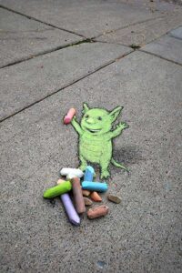 David Zinn chalk art. Image credit: David Zinn