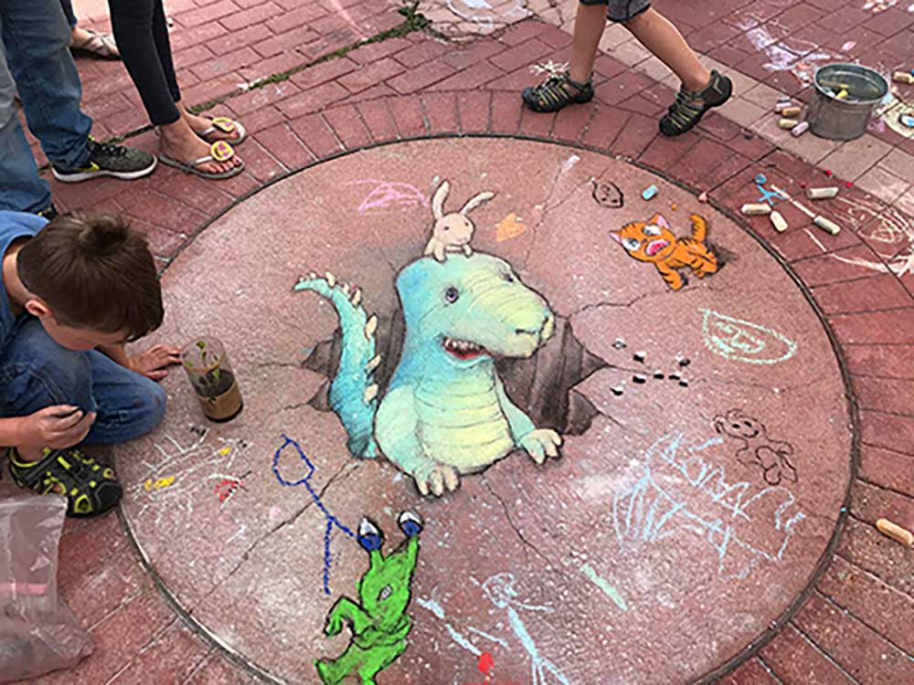David Zinn chalk art. Image credit: David Zinn