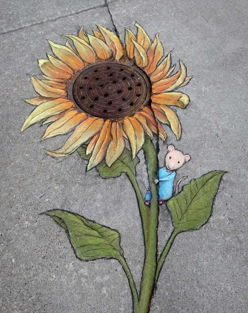 David Zinn chalk art. Image credit: David Zinn