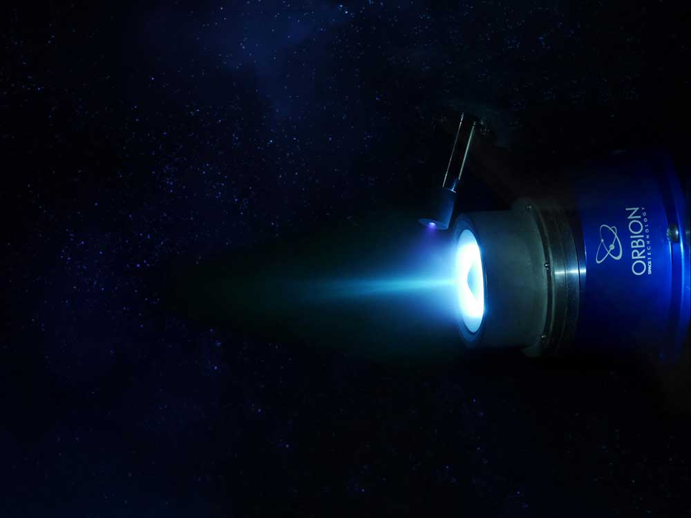 An experiment testing the Aurora plasma thruster. Image credit: Orbion Space Technology