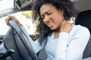 woman with sore neck