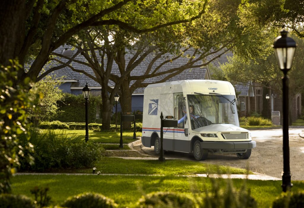 Conceptual art of a U.S. Postal Service Next Generation Delivery Vehicle. Image credit: United States Postal Service