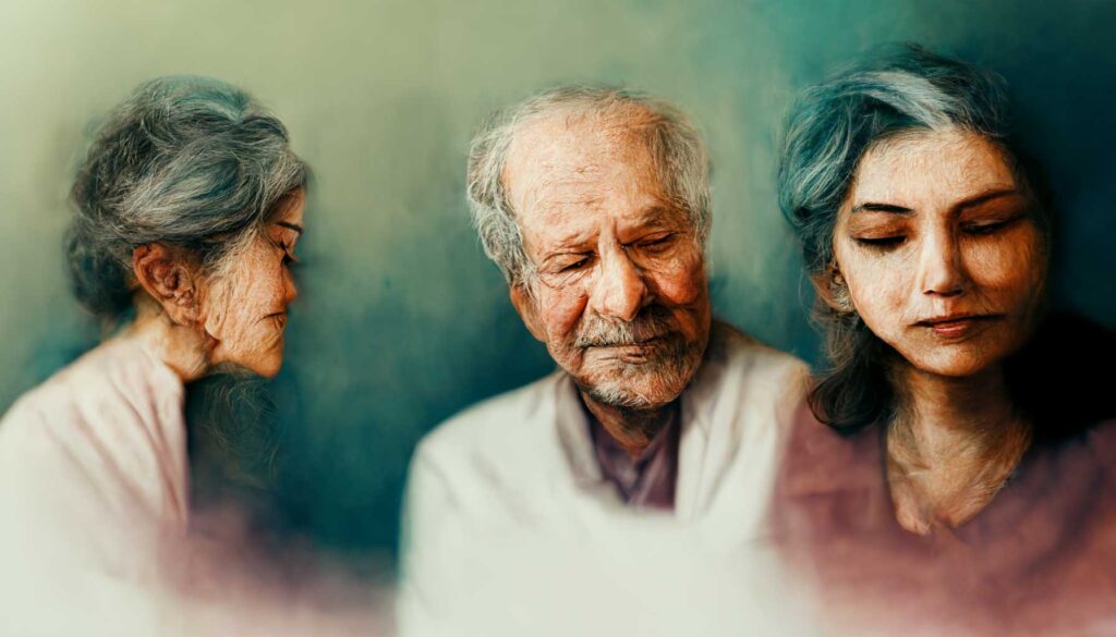 AI-generated image concept of depression among caregivers