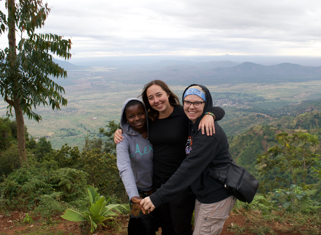 Meagan Malm with her friends during GIEU to Tanzania (Photo credit: Meagan Malm)