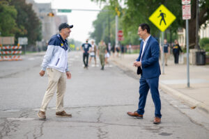 Santa J. Ono meets a Wolverine