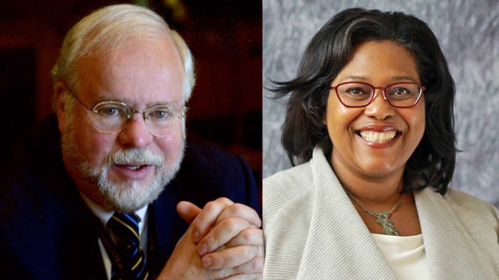 Timothy R.B. Johnson (left) and Judith Pennywell
