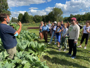 Jeremy Moghtader at the Campus Farm.