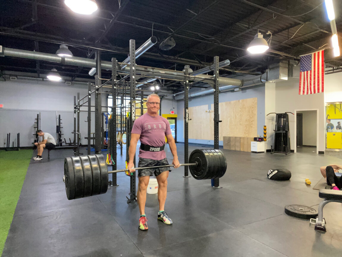 One of the highlights of Blair Dudley’s competitions was he won the four-rep max front squat in his age group at a CrossFit Open. (Photo courtesy of Blair Dudley)