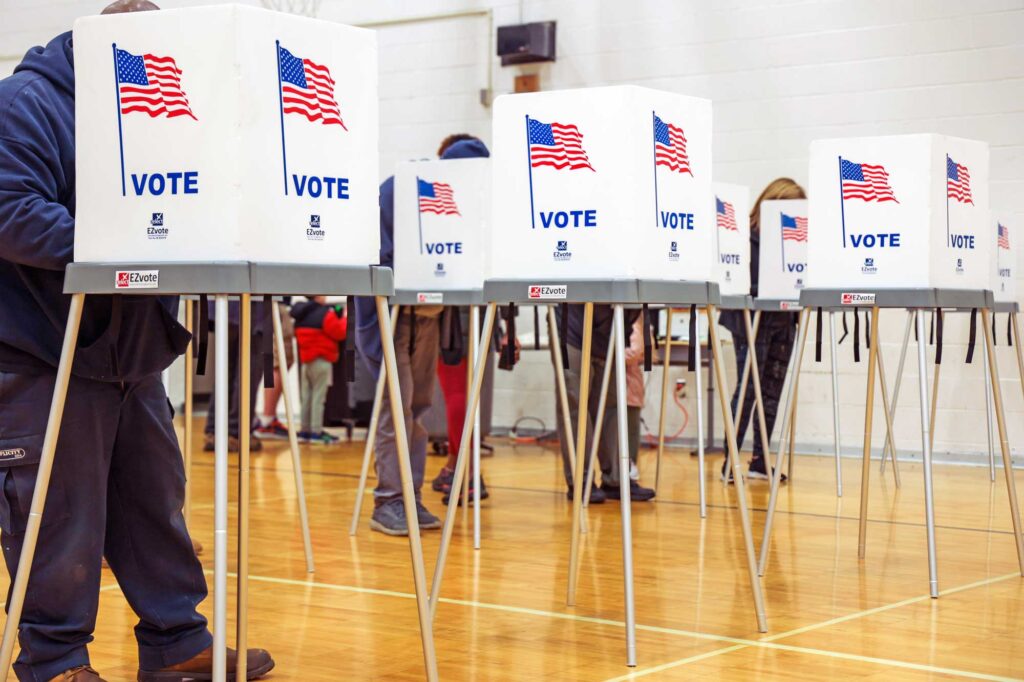 Voters in Livonia, Michigan on November 8, 2022. Image credit: Jeremy Marble, Michigan News