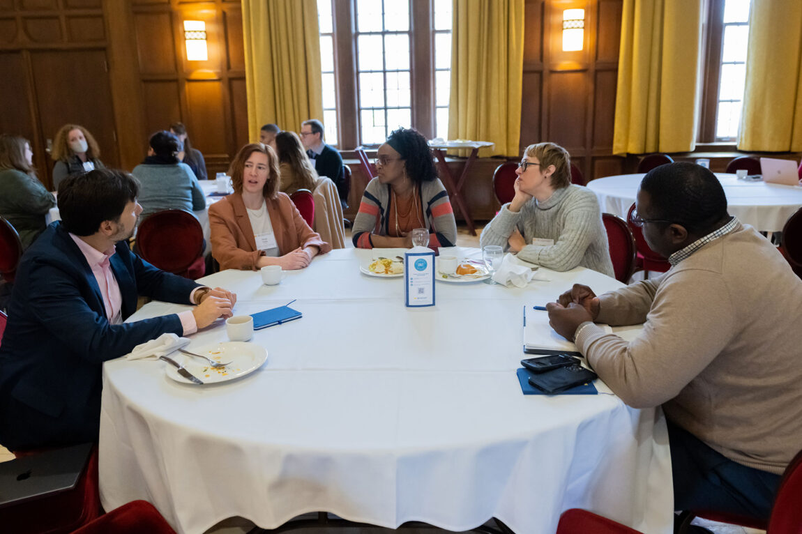 Participants broke into smaller groups to discuss topics and strategies related to the seminar’s theme. (Photo by Daryl Marshke, Michigan Photography)