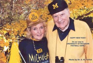 Virginia Patton Moss in Michigan Gear