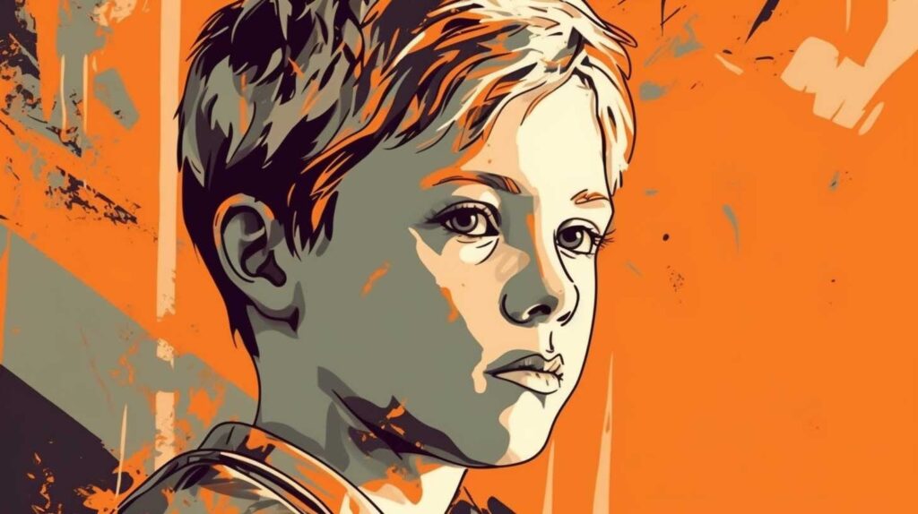 Concept illustration of a sad young boy. Image credit: Nicole Smith, made with Midjourney