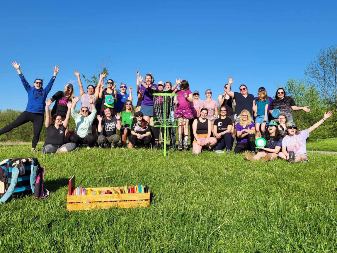 The Grit & Grace Ladies DGC has grown since its start five years ago and hosted its first sanctioned tournament last year in Howell, with more than 60 women from across Michigan attending. (Photo courtesy of Jennifer Trombley)