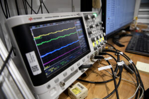 Hall Thruster monitoring device at the PEPL lab on the University of Michigan’s North Campus. Image credit: Marcin Szczepanski/Lead Multimedia Storyteller, University of Michigan College of Engineering