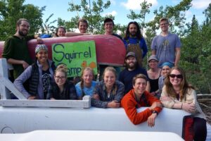 Squirrel researchers at Squirrel Camp the Yukon, Canada. Image credit: Ben Dantzer