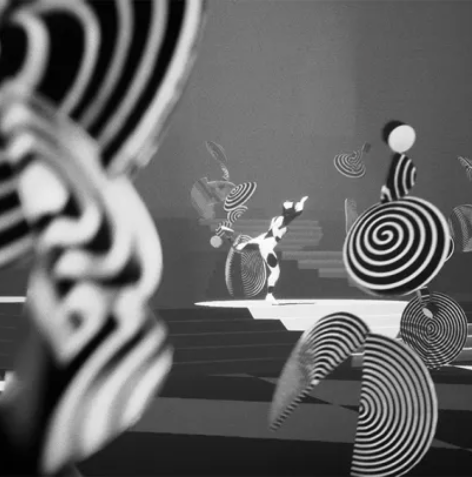 “Dazzle: A moving image installation with live performance, sound and virtual reality”. Image credit: Gibson/Martelli