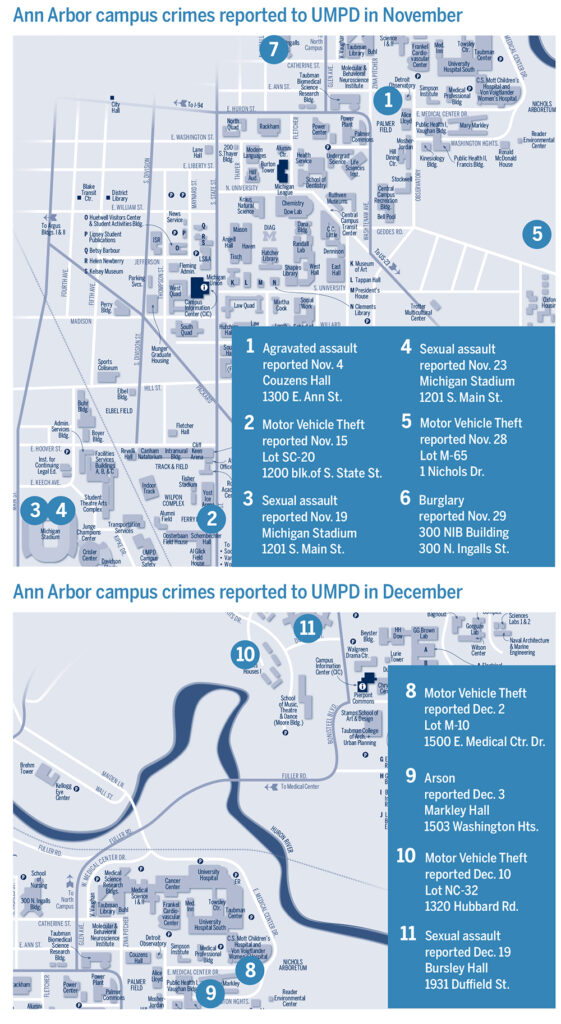 crime map for November and December 2022