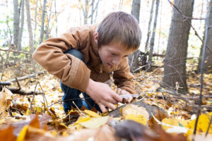 Students become more focused on nature as a result of their discoveries. Image credit: Eric Bronson, Michigan Photography