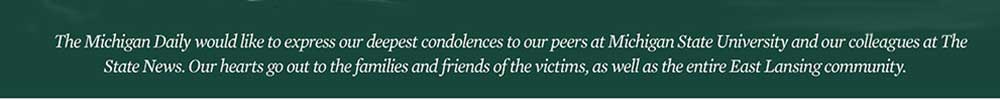 Michigan Daily tribute to Spartans at the State News.