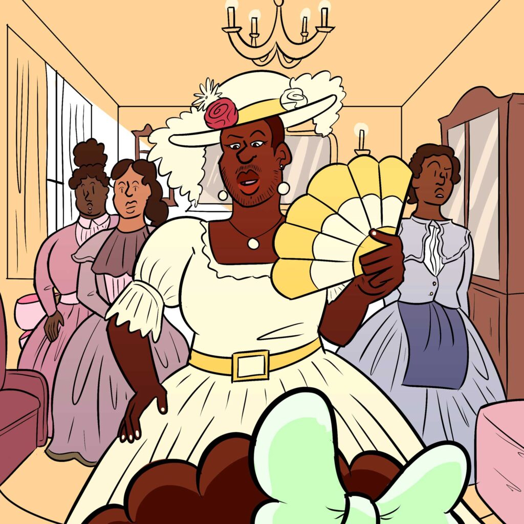 Snippet from Plucky Comics's Ferronica’s Vanity. Image credit: Angel Manson