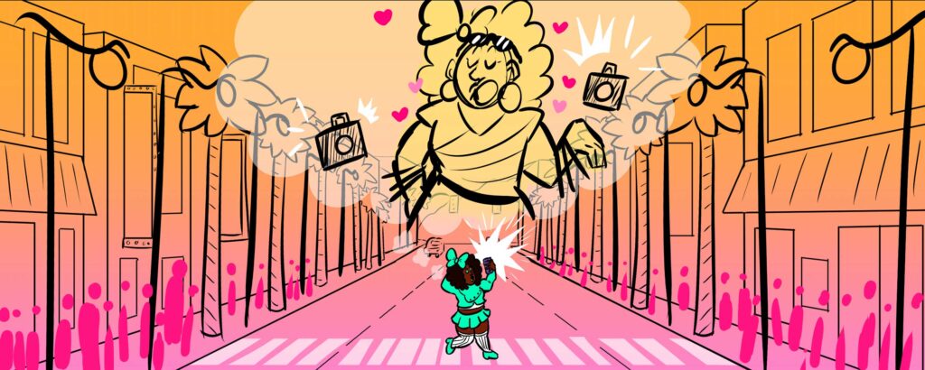 Snippet from Plucky Comics's Ferronica’s Vanity. Image credit: Angel Manson