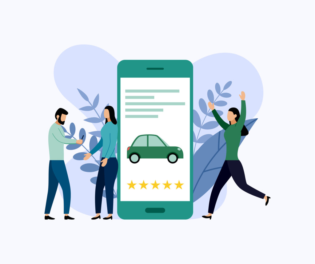 Car sharing service, mobile city transportation, business concept vector illustration. Image credit: Pure Imagination, iStock