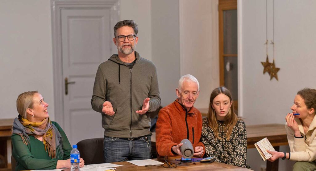 Professor Paul Draus in a rehearsal of Šančiai Opera. Image credit: Magnetinė Fotostudija