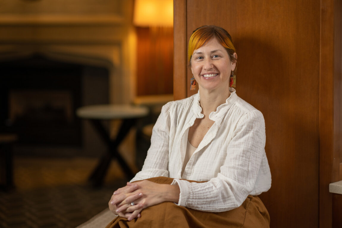 Darcy Brandel, a lecturer in creative writing in the Residential College and with U-M’s Semester in Detroit program, serves as a “death doula” to help families facilitate the passing of a loved one. (Scott C. Soderberg, Michigan Photography)