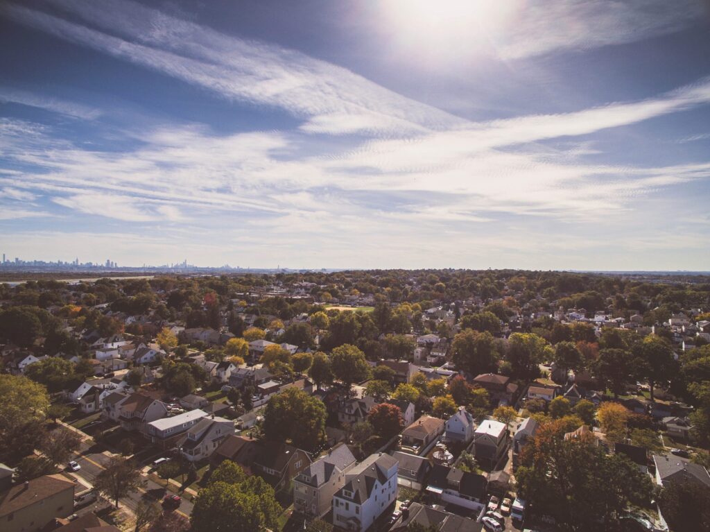 Aerial view of a neighborhood. Image credit: Matt Donders, Unsplash.com