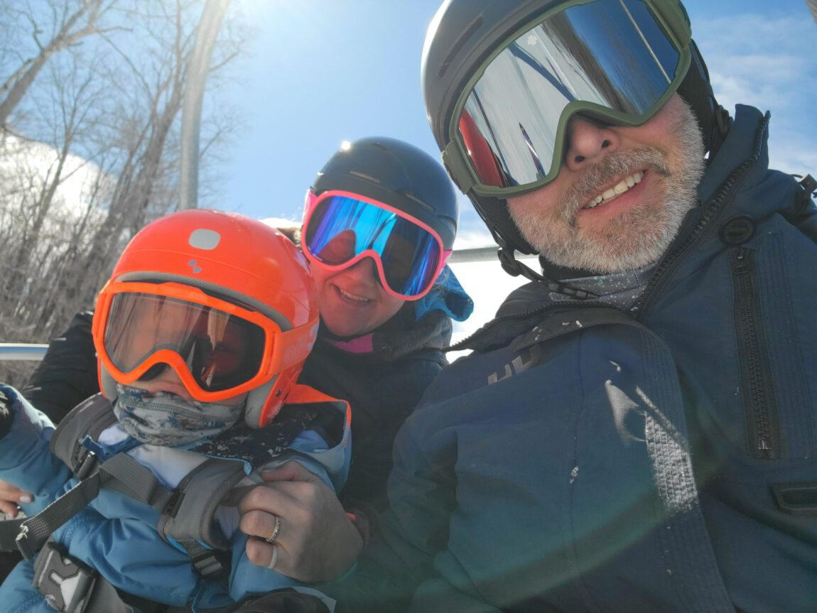 Devon Janks, director of catering for Michigan Dining, recently enjoyed a ski trip to Vermont with her husband, Josh, and their son, Harrison. (Photo courtesy of Devon Janks)