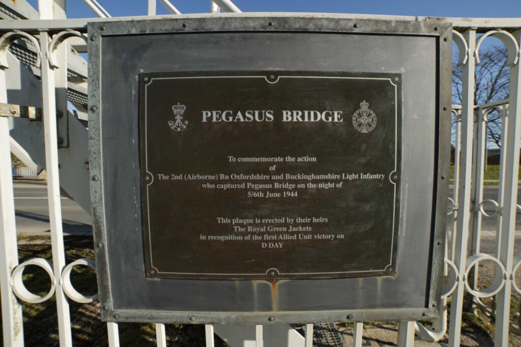 Pegasus Bridge plaque